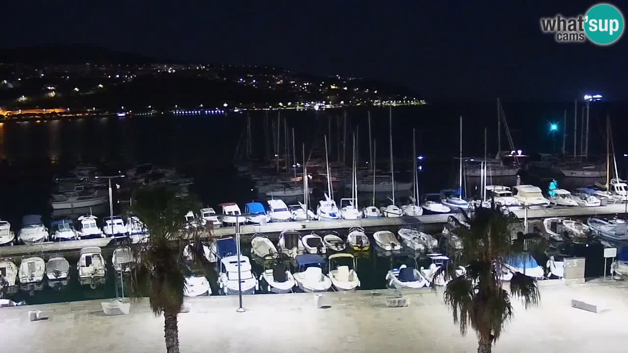 Webcam Koper – Panorama of the marina and promenade from the Grand Hotel Koper