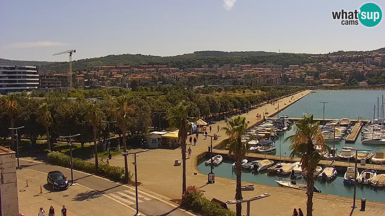 Webcam Capodistria – marina e lungo mare dall’Hotel Grand Koper