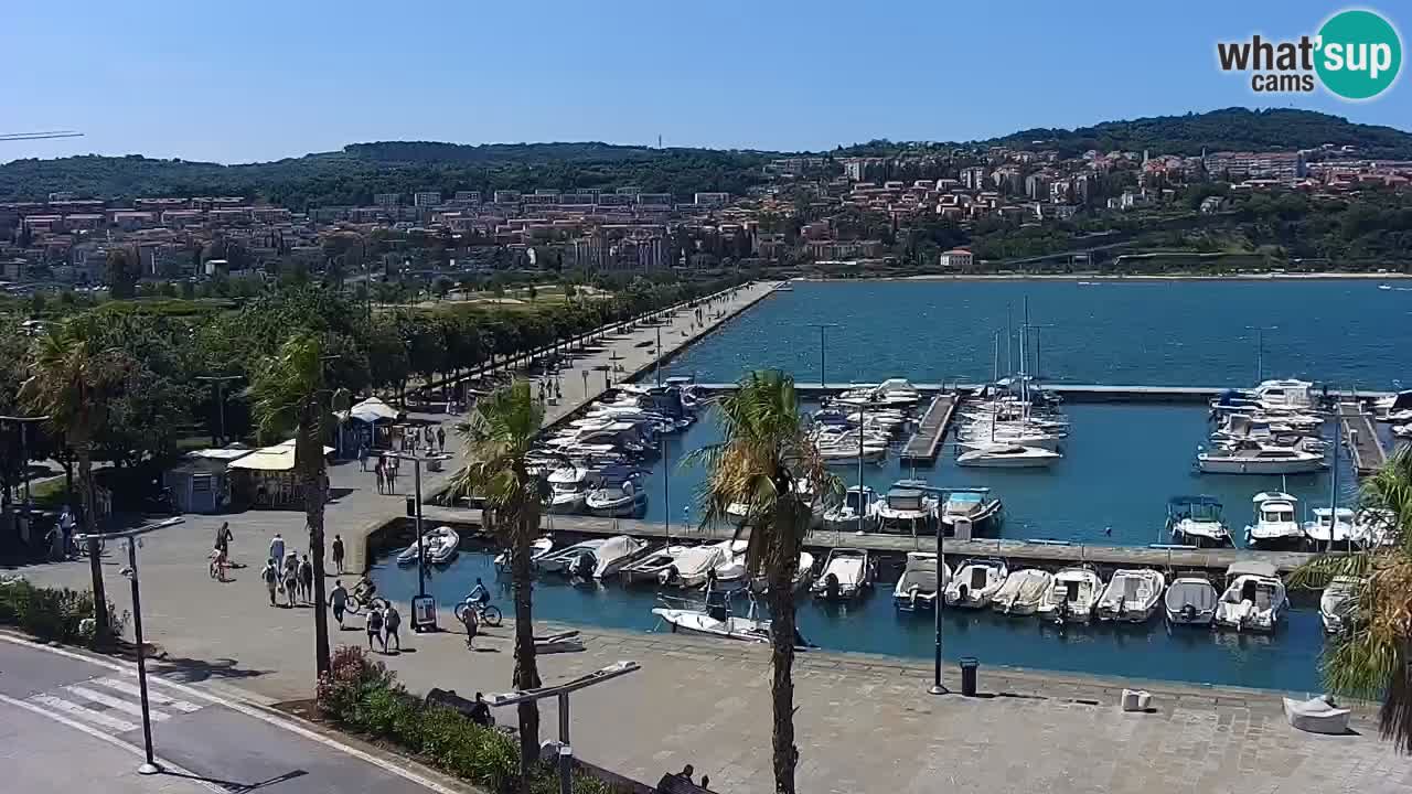 Webcam Capodistria – marina e lungo mare dall’Hotel Grand Koper