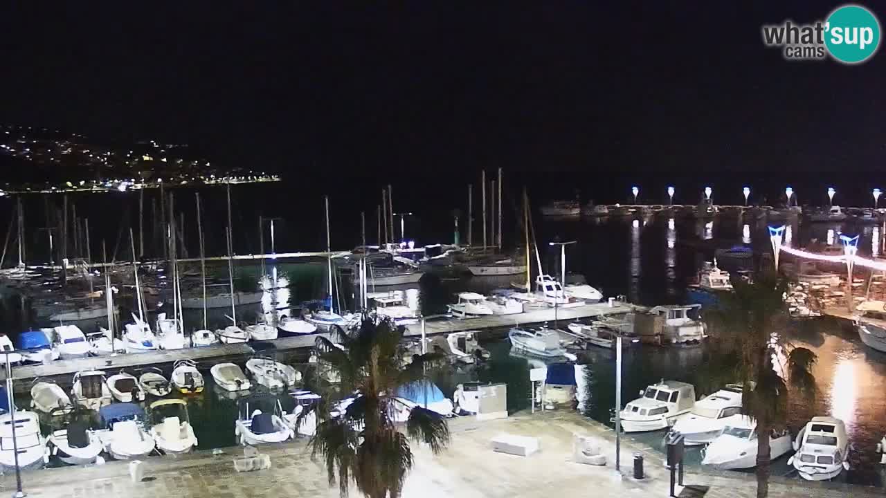 Webcam Koper – Panorama de la marina et de la promenade depuis le Grand Hotel Koper