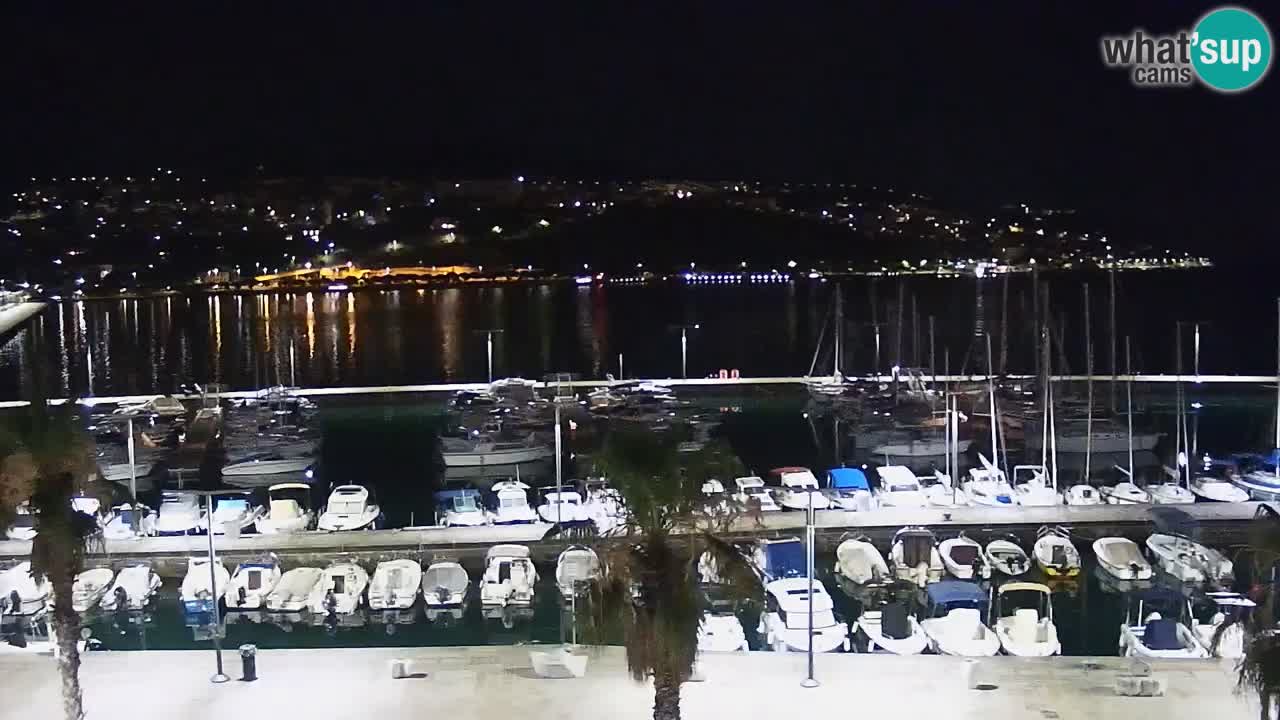 Webcam Koper – Panorama of the marina and promenade from the Grand Hotel Koper