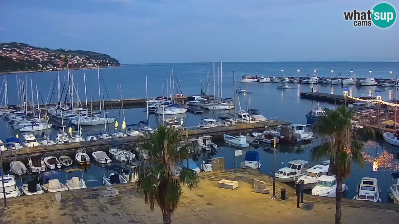 Camera en vivo Koper – puerto deportivo y paseo marítimo desde el Hotel Grand Koper
