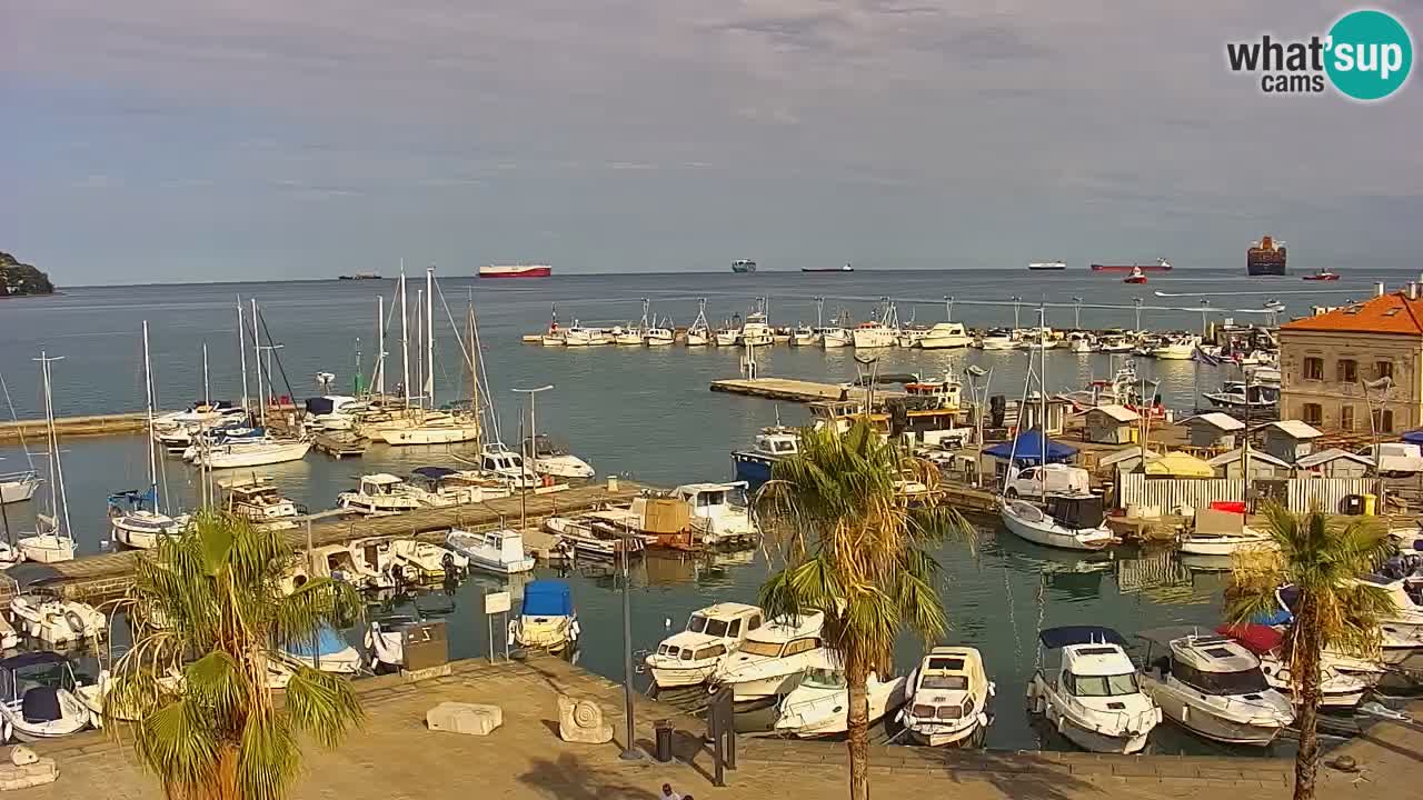Webcam Koper – Panorama de la marina et de la promenade depuis le Grand Hotel Koper