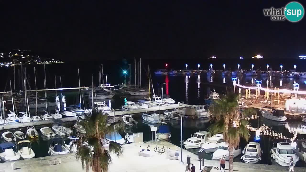 Camera en vivo Koper – puerto deportivo y paseo marítimo desde el Hotel Grand Koper