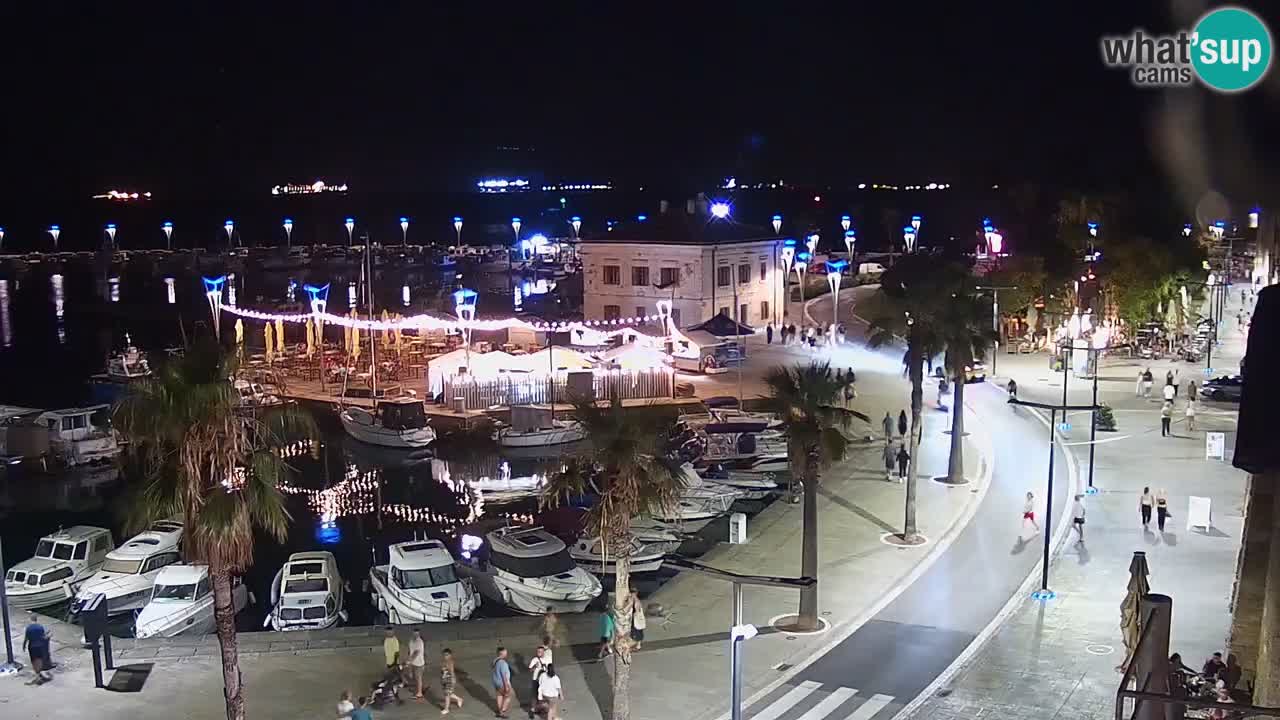 Webcam Koper – Panorama des Jachthafens und der Promenade vom Hotel Grand Koper