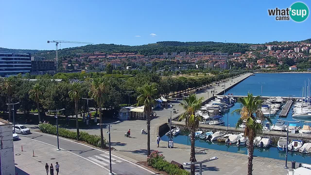 Webcam Capodistria – marina e lungo mare dall’Hotel Grand Koper