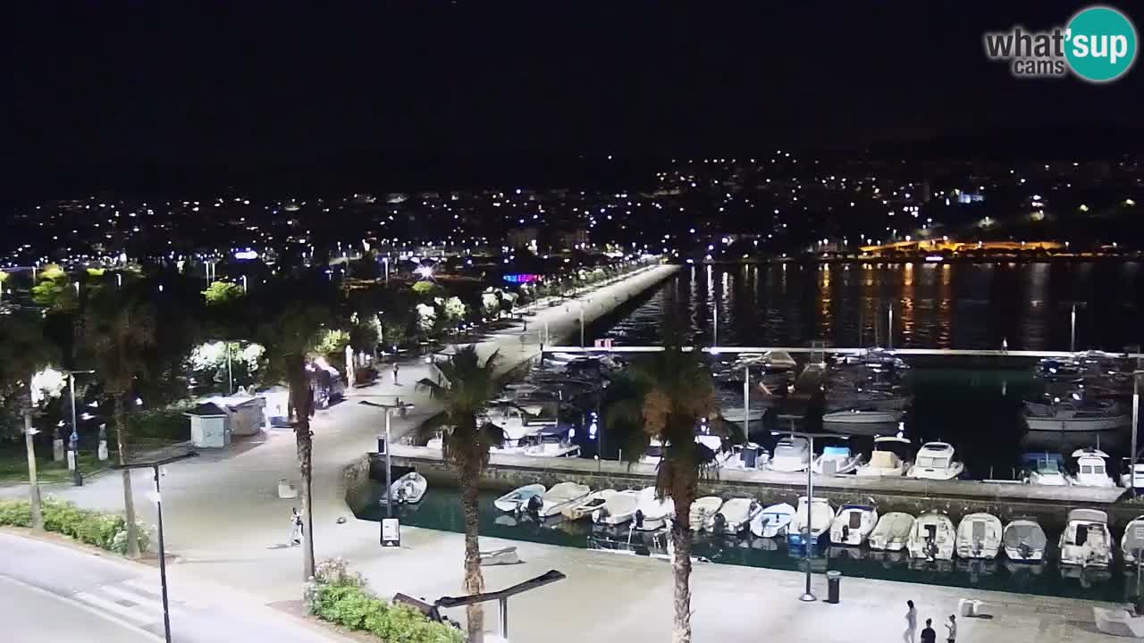 Webcam Koper – Panorama de la marina et de la promenade depuis le Grand Hotel Koper