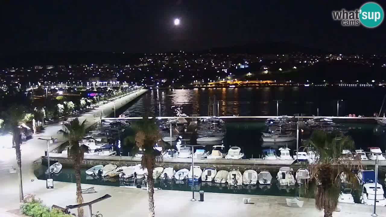 Webcam Koper – Panorama of the marina and promenade from the Grand Hotel Koper