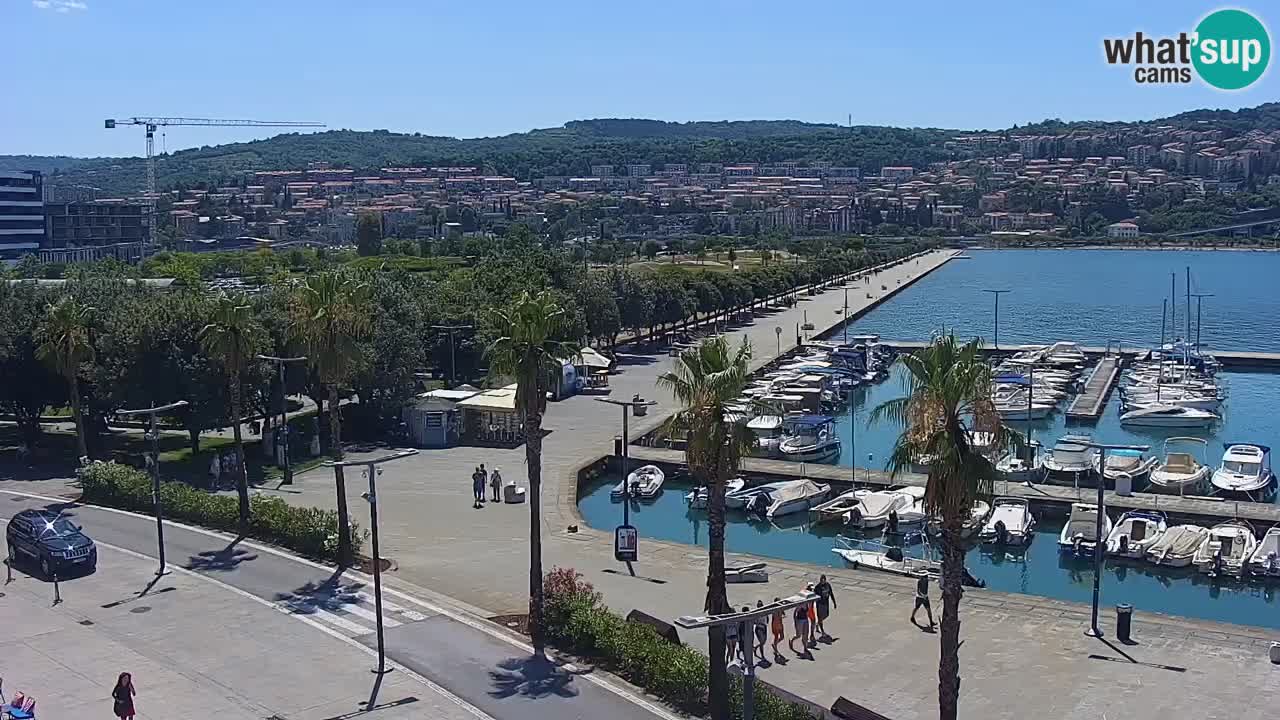 Webcam Capodistria – marina e lungo mare dall’Hotel Grand Koper