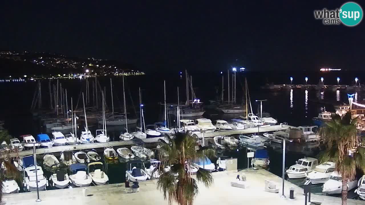 Camera en vivo Koper – puerto deportivo y paseo marítimo desde el Hotel Grand Koper