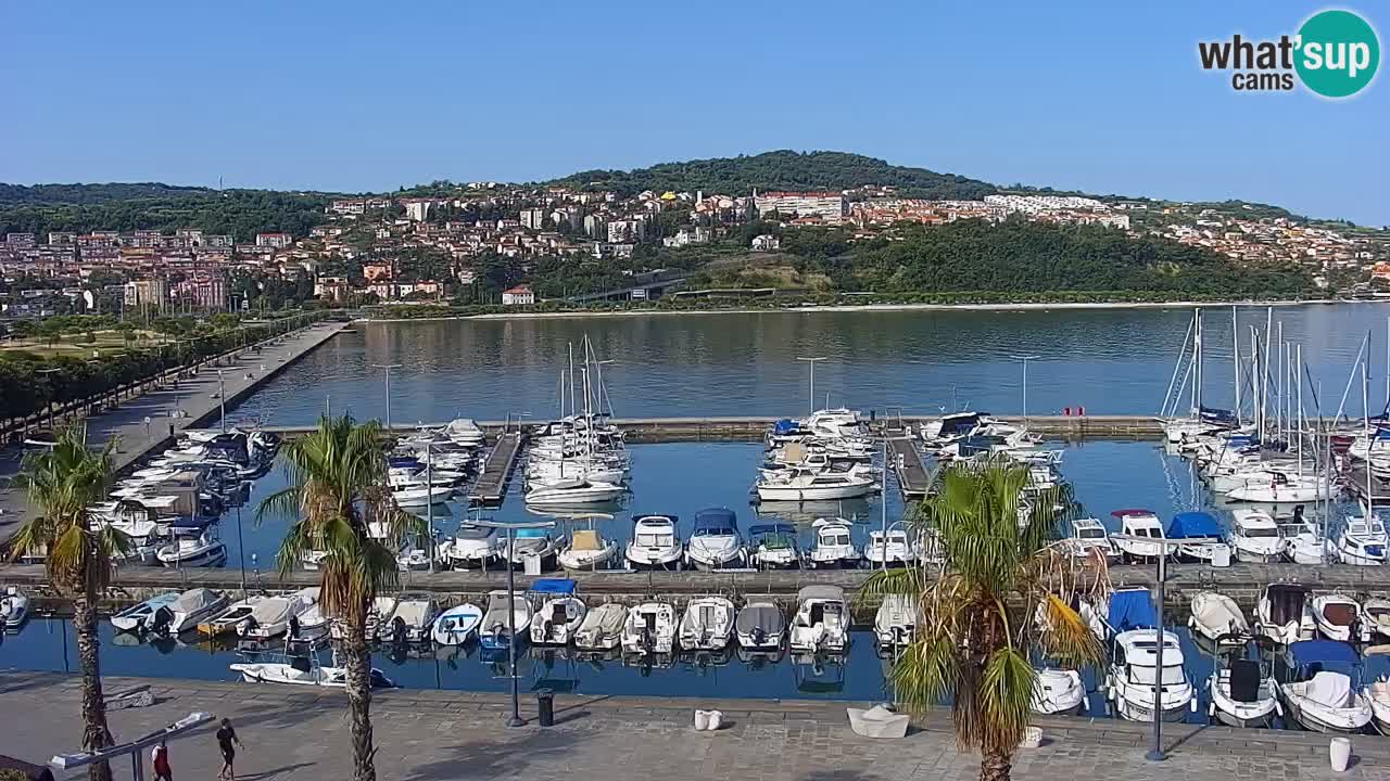 Spletna kamera Koper – Panorama na marino in promenado s Hotela Grand Koper