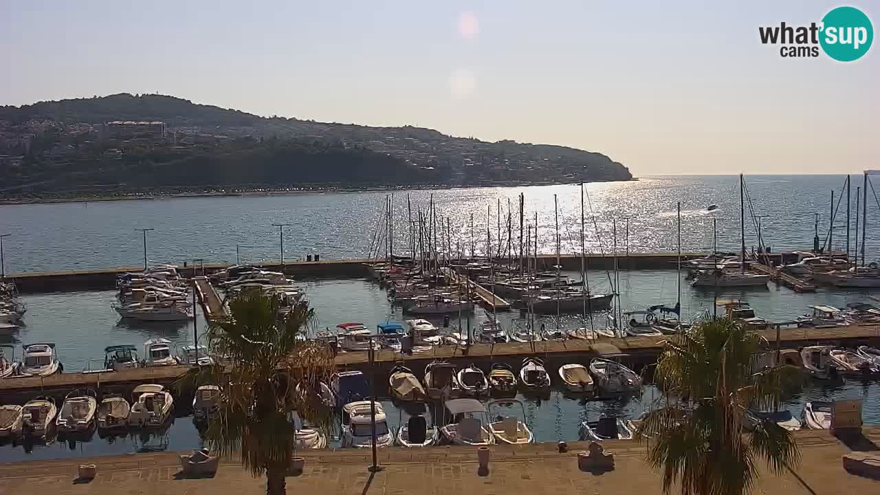 Camera en vivo Koper – puerto deportivo y paseo marítimo desde el Hotel Grand Koper