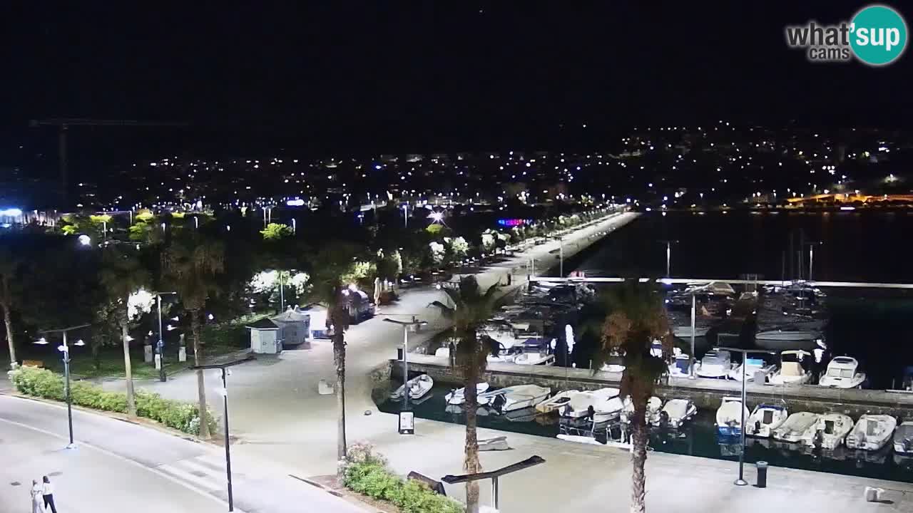 Webcam Koper – Panorama of the marina and promenade from the Grand Hotel Koper