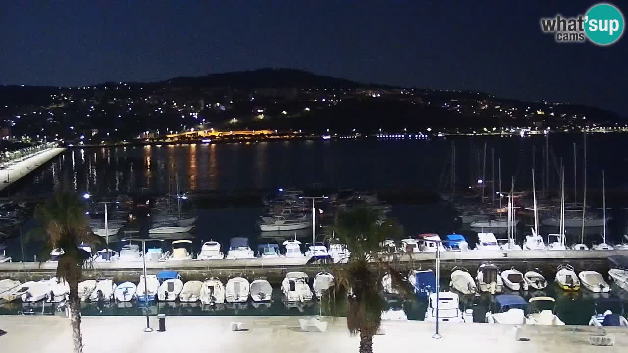 Webcam Koper – Panorama de la marina et de la promenade depuis le Grand Hotel Koper
