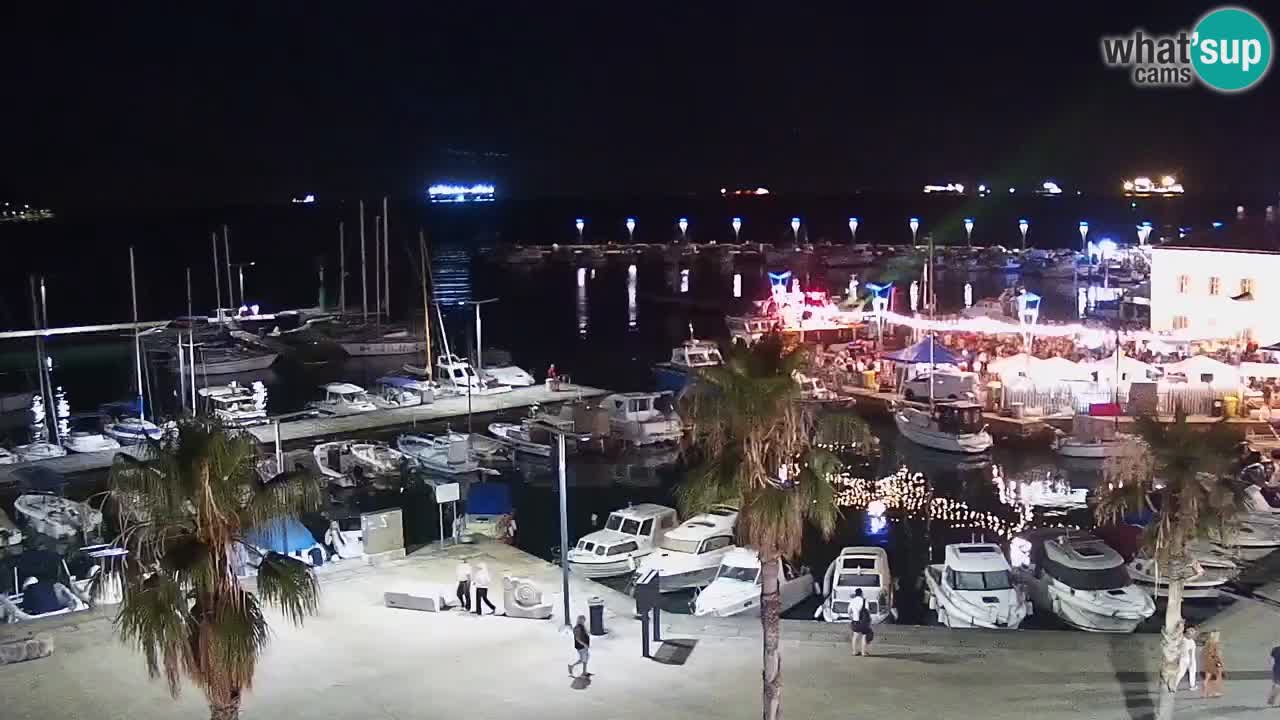 Webcam Koper – Panorama de la marina et de la promenade depuis le Grand Hotel Koper