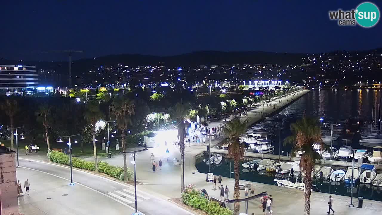 Webcam Koper – Panorama de la marina et de la promenade depuis le Grand Hotel Koper