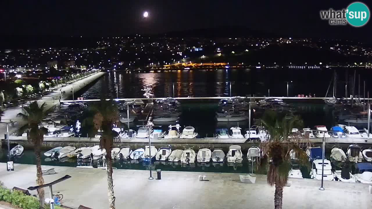 Webcam Koper – Panorama de la marina et de la promenade depuis le Grand Hotel Koper