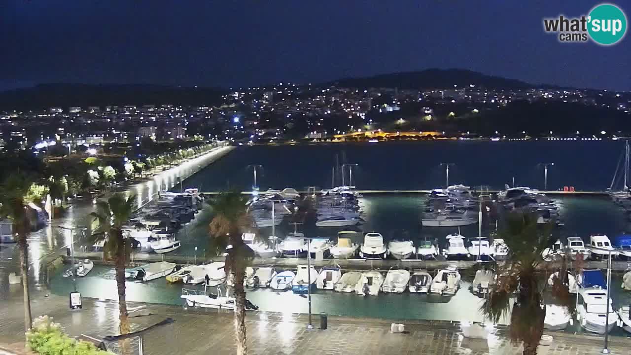 Webcam Koper – Panorama des Jachthafens und der Promenade vom Hotel Grand Koper