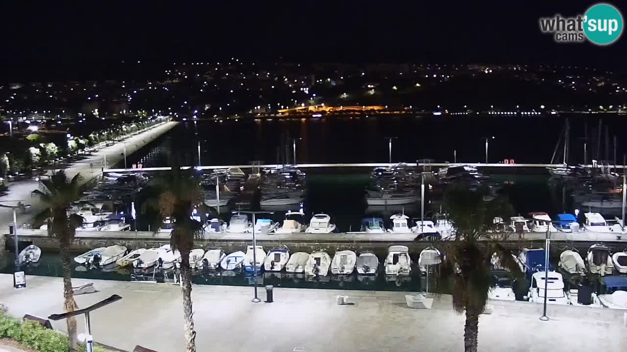 Webcam Koper – Panorama de la marina et de la promenade depuis le Grand Hotel Koper
