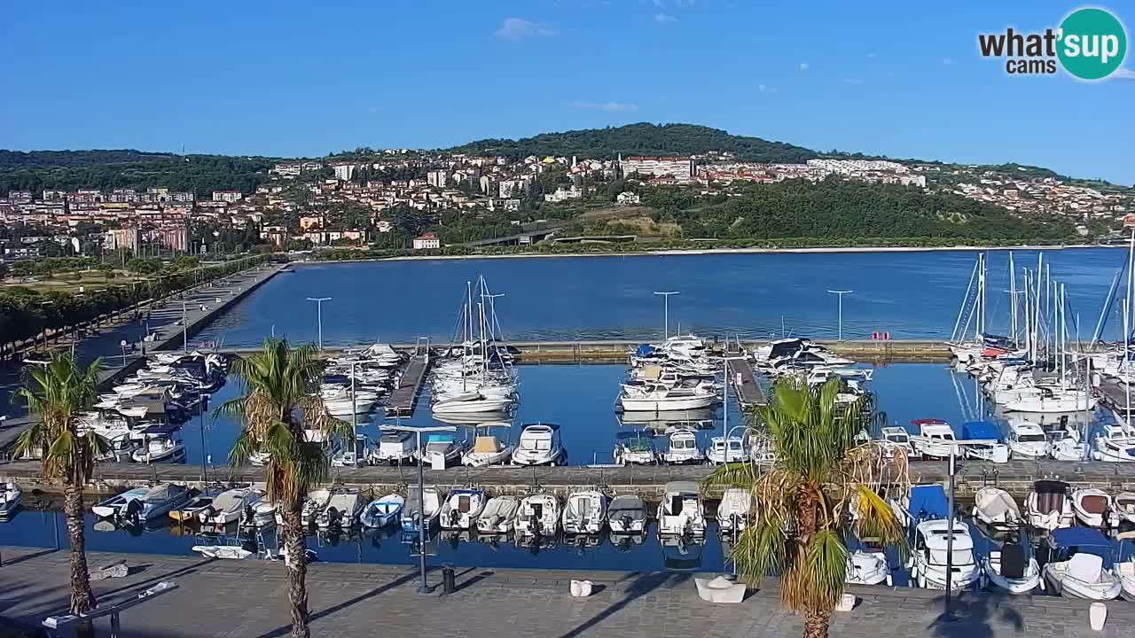 Spletna kamera Koper – Panorama na marino in promenado s Hotela Grand Koper