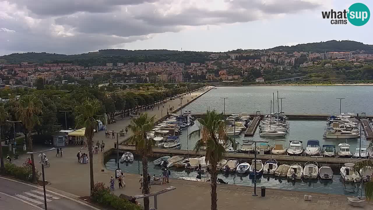 Camera en vivo Koper – puerto deportivo y paseo marítimo desde el Hotel Grand Koper