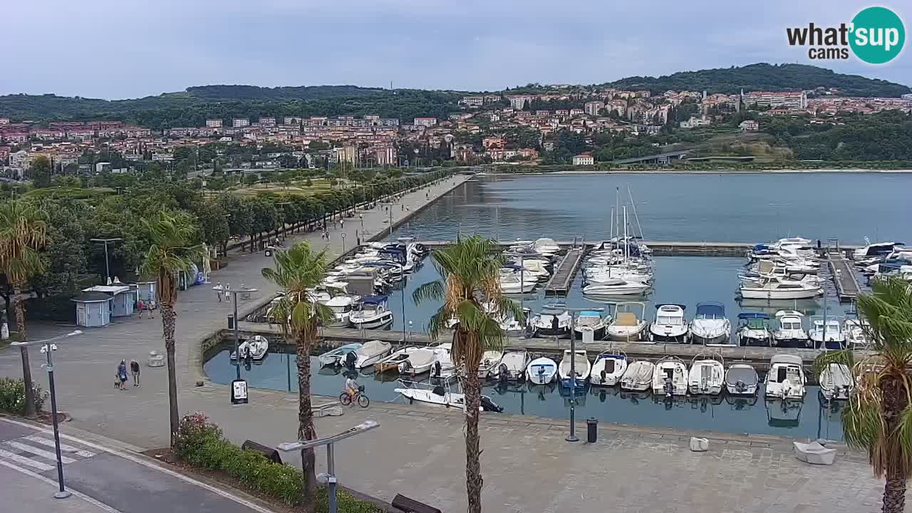 Camera en vivo Koper – puerto deportivo y paseo marítimo desde el Hotel Grand Koper