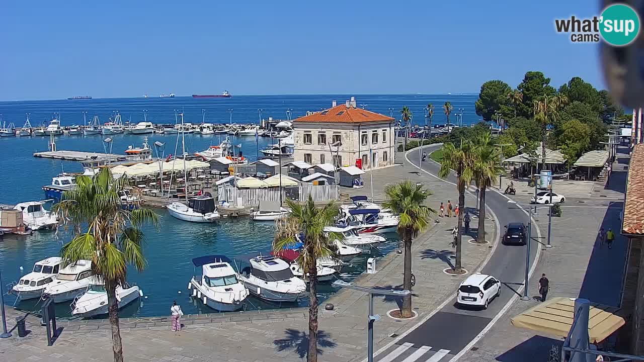Camera en vivo Koper – puerto deportivo y paseo marítimo desde el Hotel Grand Koper