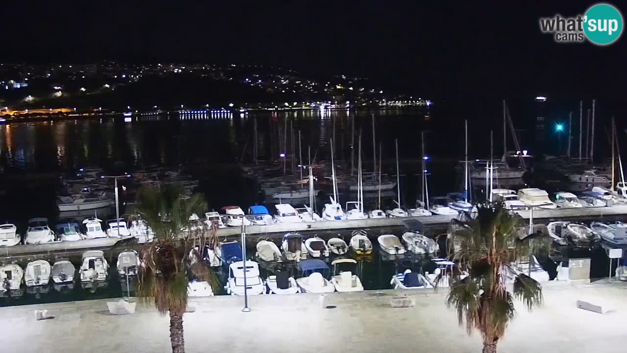 Spletna kamera Koper – Panorama na marino in promenado s Hotela Grand Koper