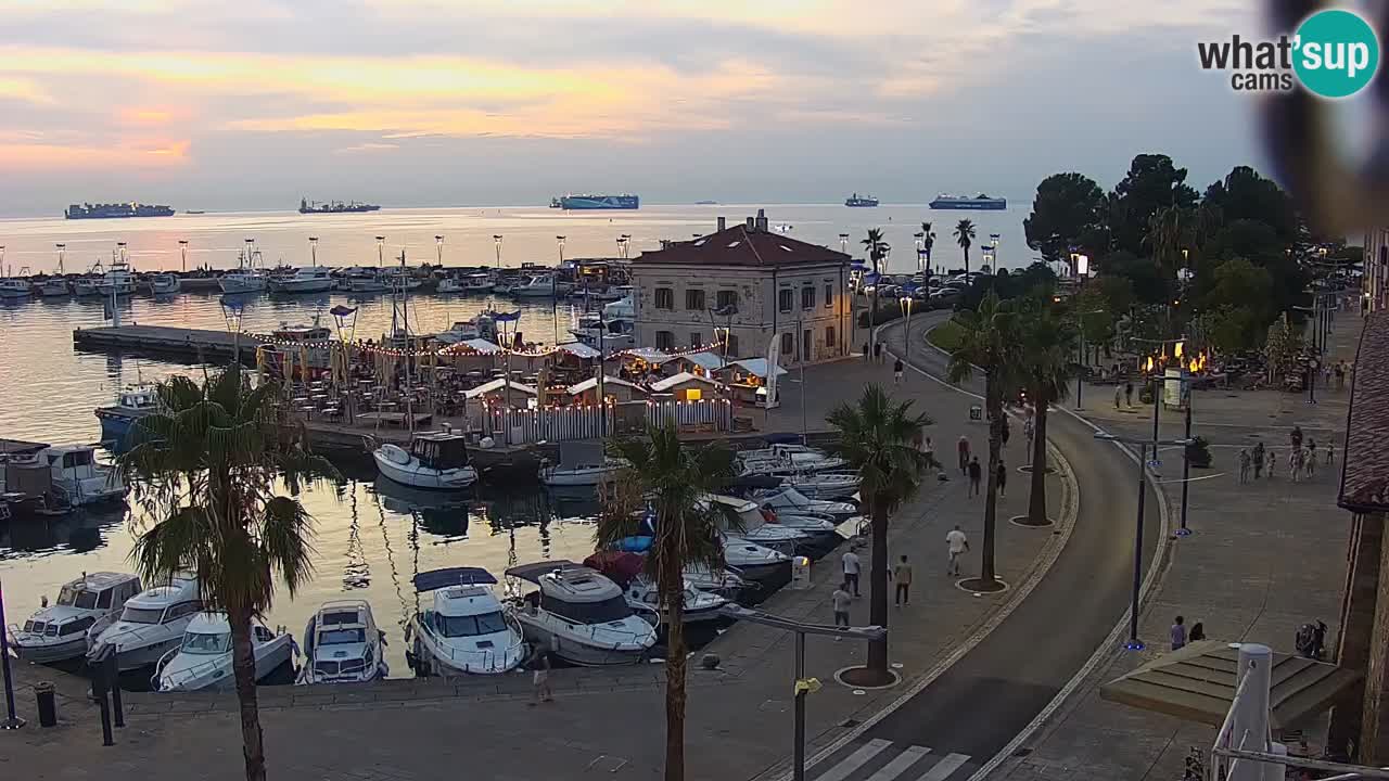 Webcam Capodistria – marina e lungo mare dall’Hotel Grand Koper