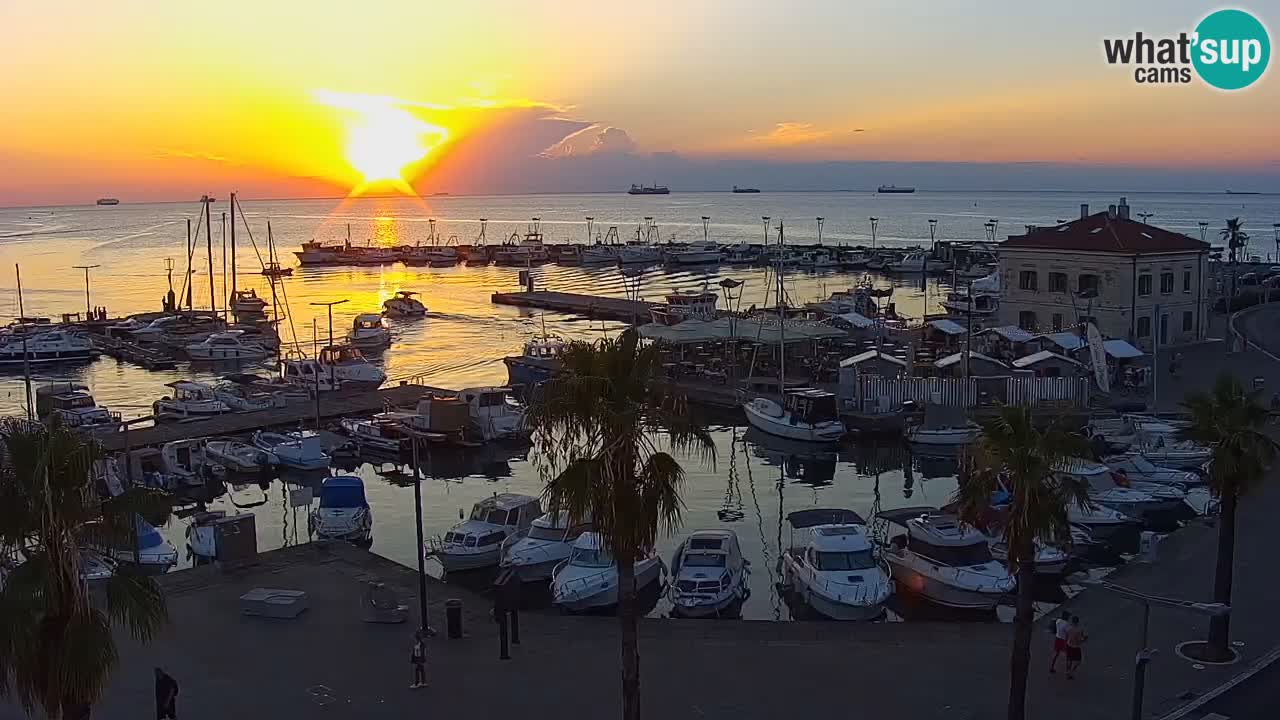Spletna kamera Koper – Panorama na marino in promenado s Hotela Grand Koper