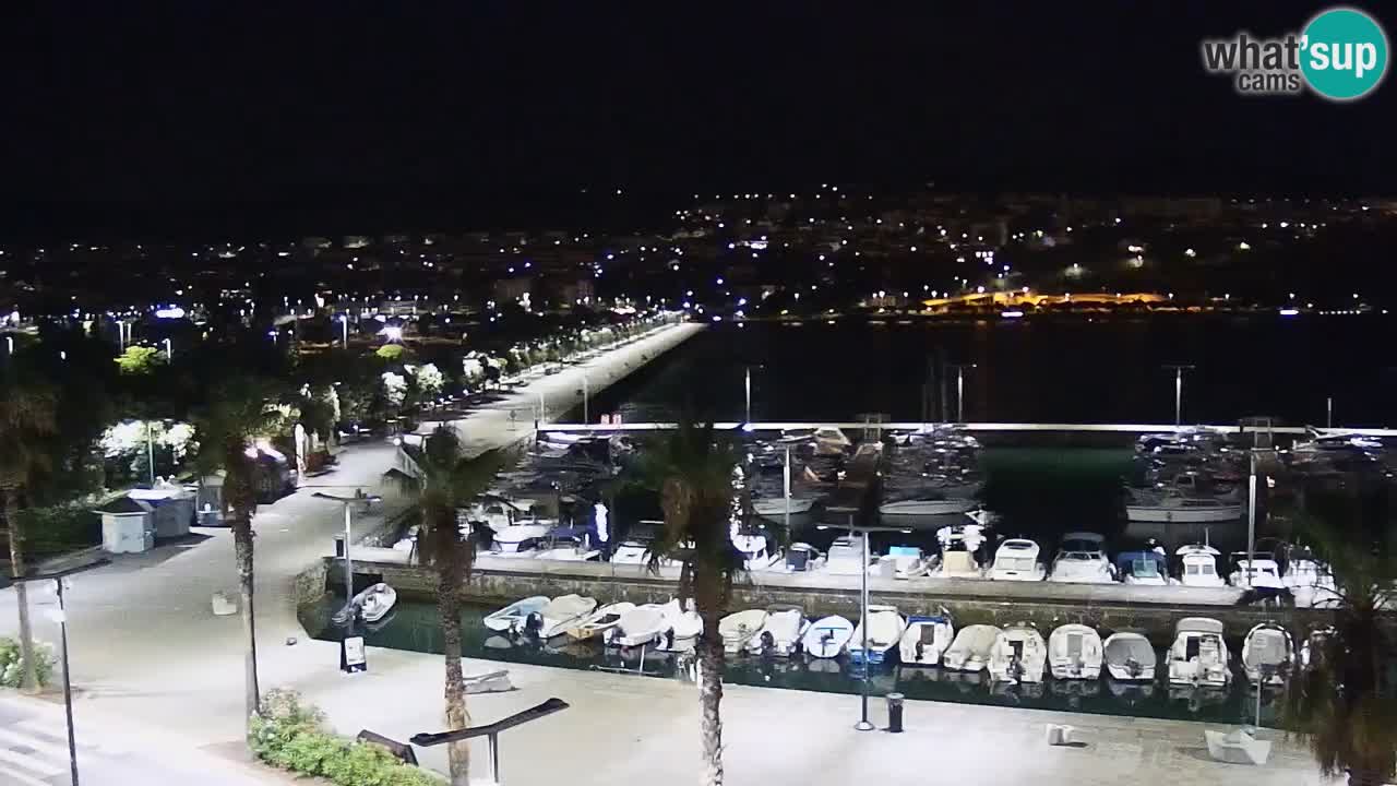 Webcam Koper – Panorama de la marina et de la promenade depuis le Grand Hotel Koper