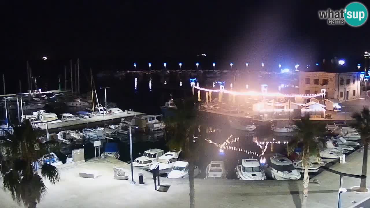 Webcam Koper – Panorama of the marina and promenade from the Grand Hotel Koper