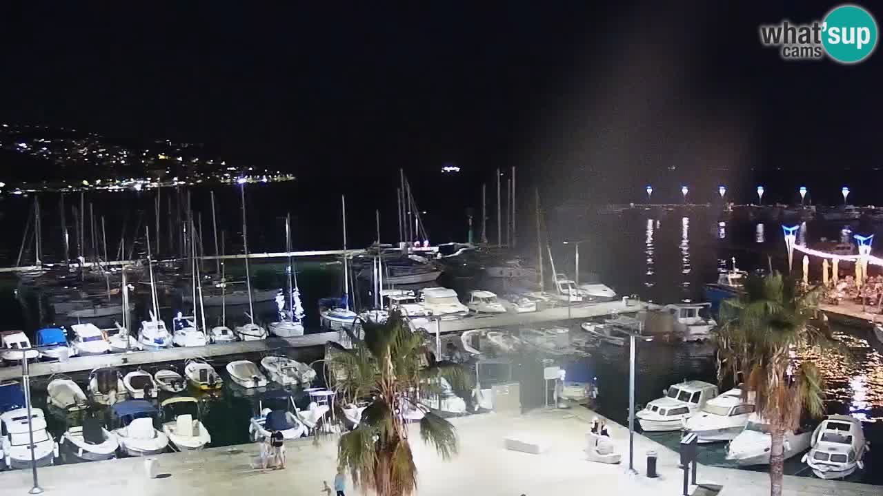 Webcam Koper – Panorama of the marina and promenade from the Grand Hotel Koper