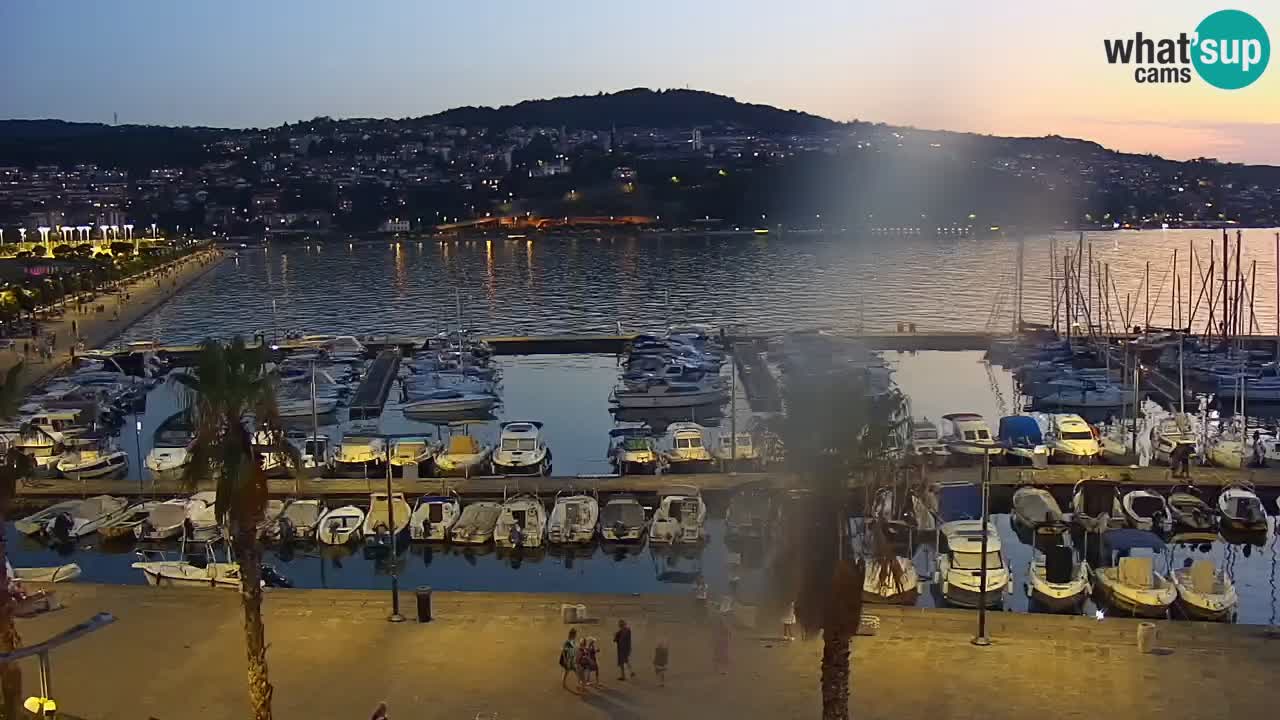 Camera en vivo Koper – puerto deportivo y paseo marítimo desde el Hotel Grand Koper