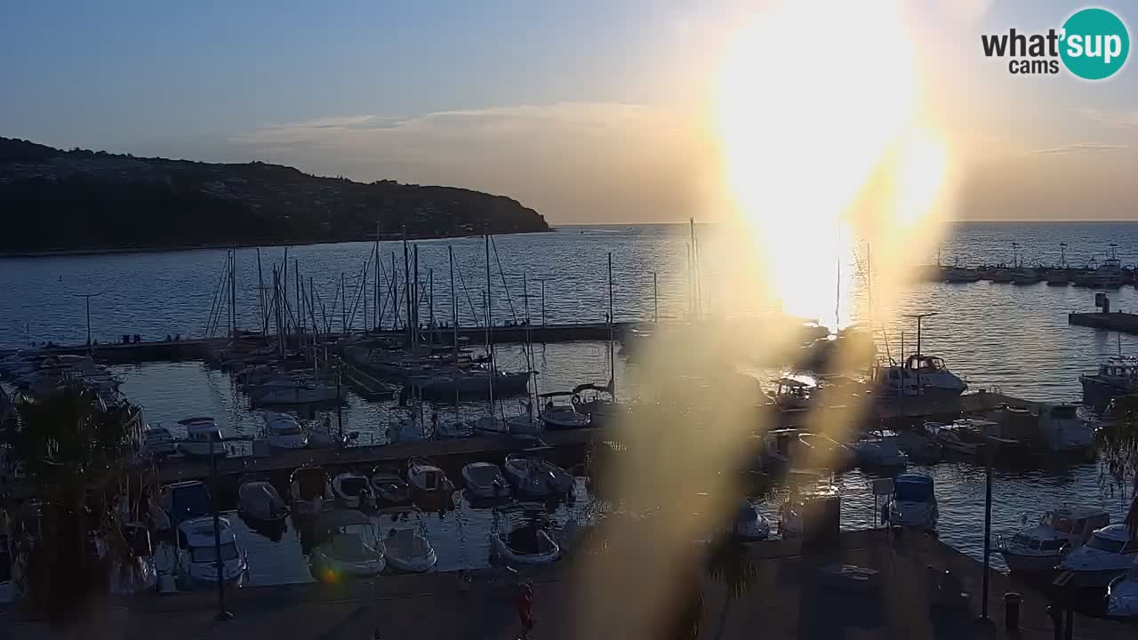 Webcam Koper – Panorama of the marina and promenade from the Grand Hotel Koper