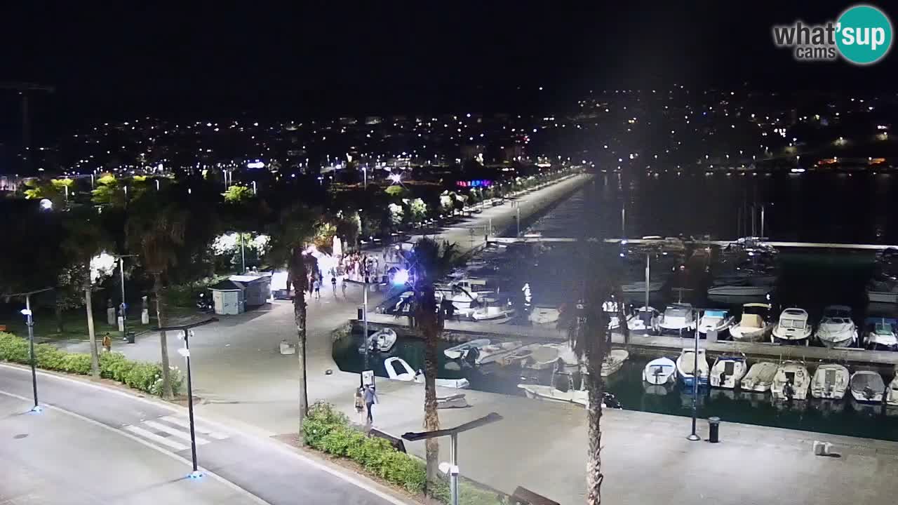 Webcam Koper – Panorama of the marina and promenade from the Grand Hotel Koper