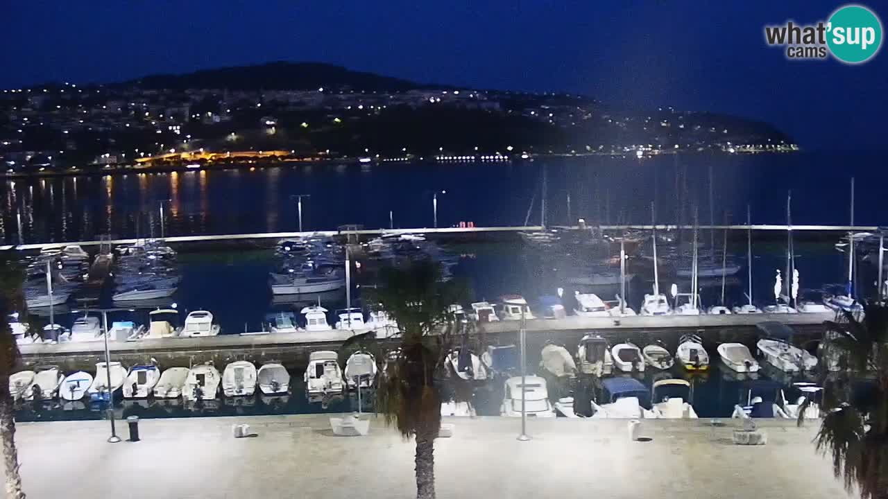 Webcam Koper – Panorama of the marina and promenade from the Grand Hotel Koper