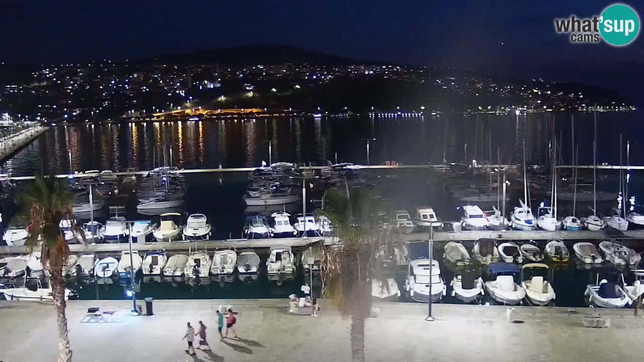Webcam Koper – Panorama of the marina and promenade from the Grand Hotel Koper