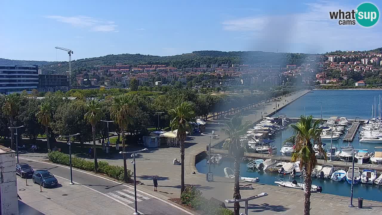 Camera en vivo Koper – puerto deportivo y paseo marítimo desde el Hotel Grand Koper