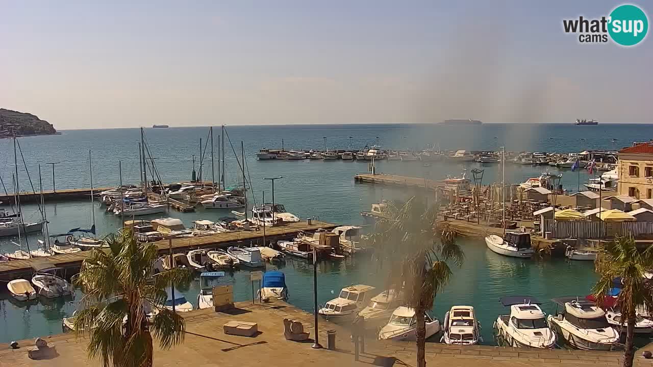 Camera en vivo Koper – puerto deportivo y paseo marítimo desde el Hotel Grand Koper