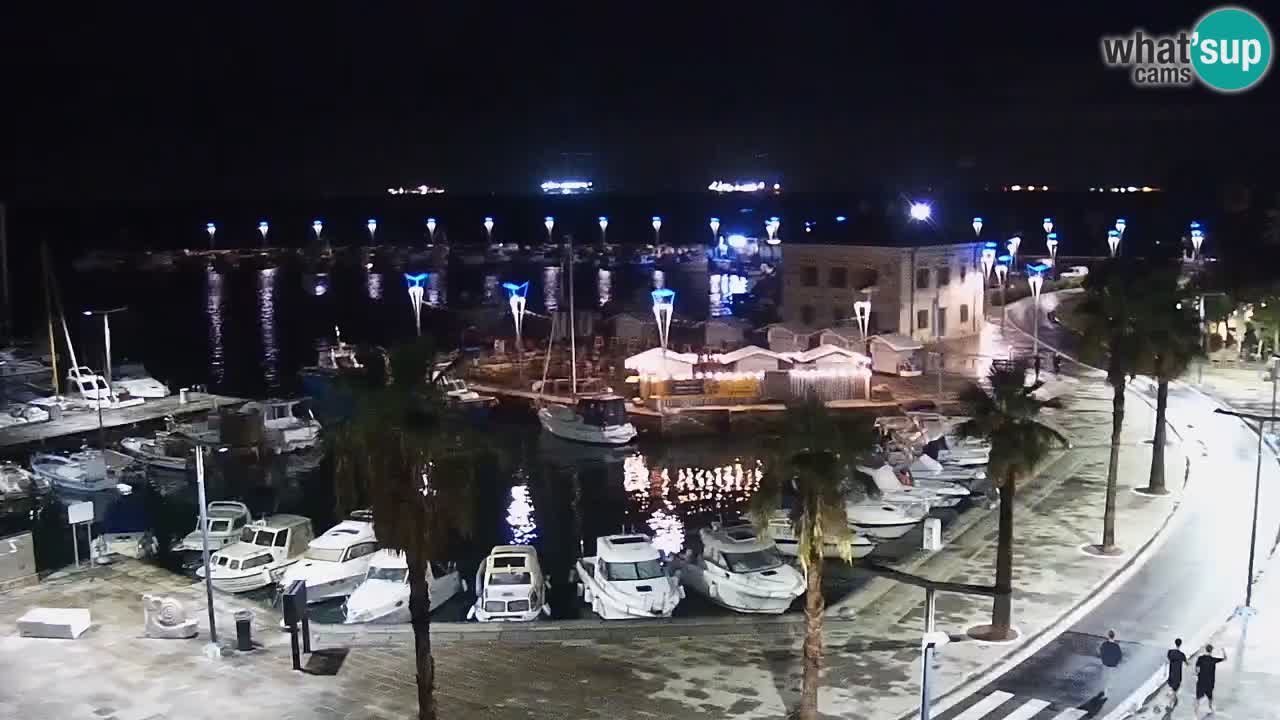Webcam Koper – Panorama of the marina and promenade from the Grand Hotel Koper