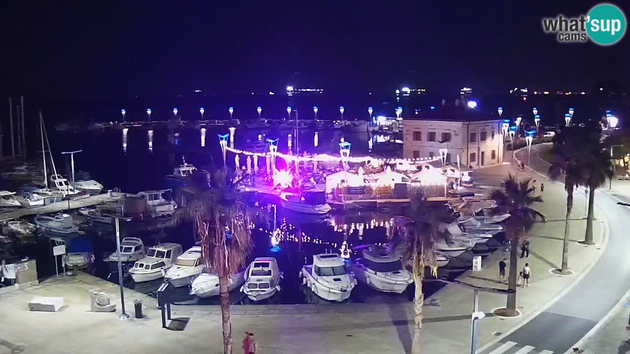 Webcam Koper – Panorama de la marina et de la promenade depuis le Grand Hotel Koper