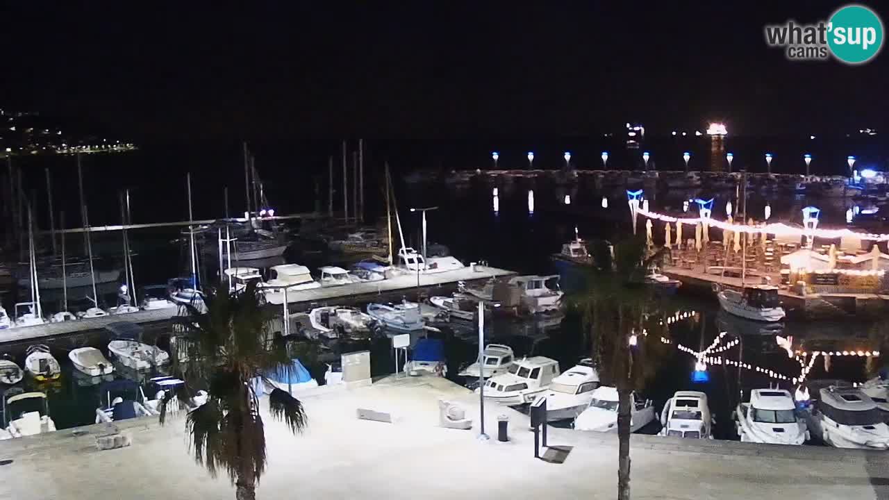 Camera en vivo Koper – puerto deportivo y paseo marítimo desde el Hotel Grand Koper