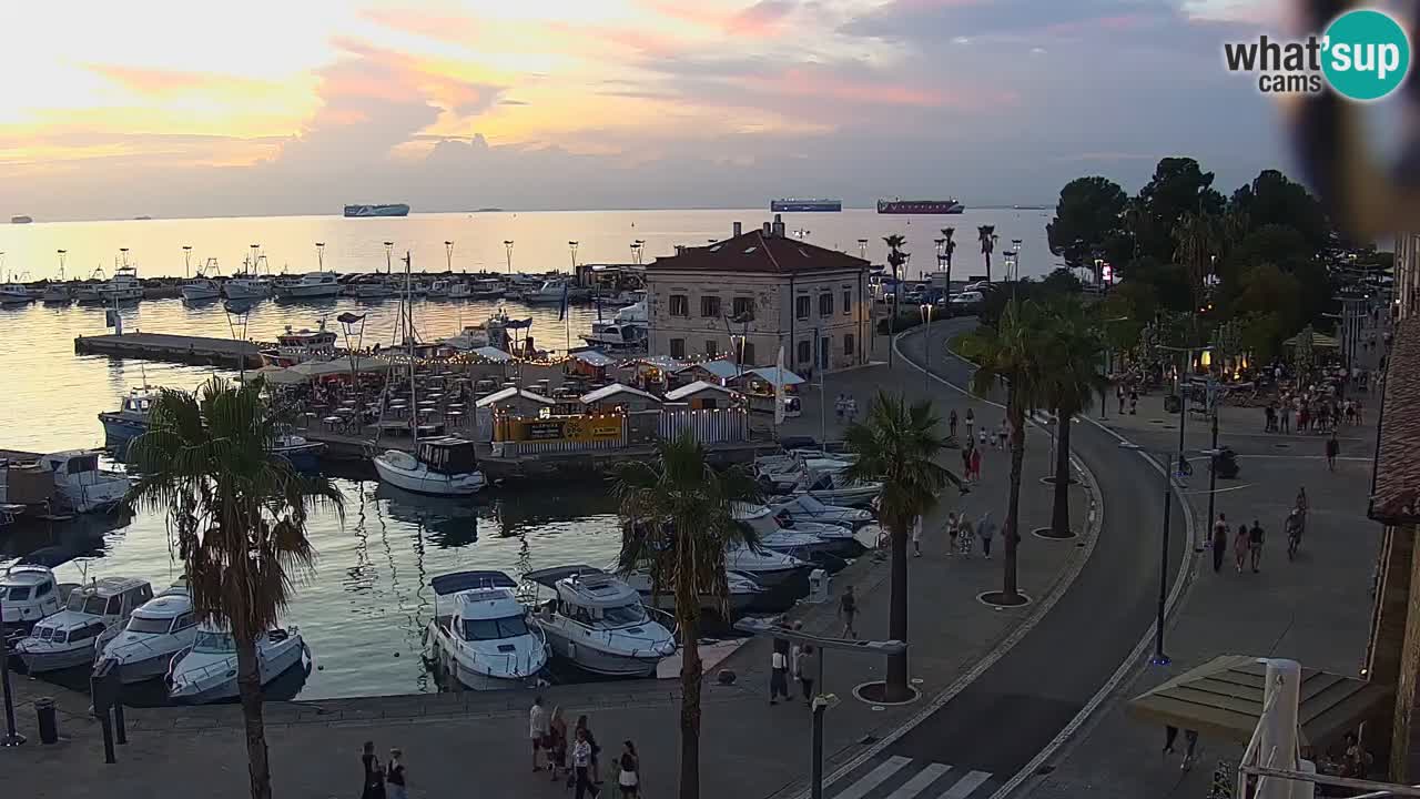 Webcam Capodistria – marina e lungo mare dall’Hotel Grand Koper