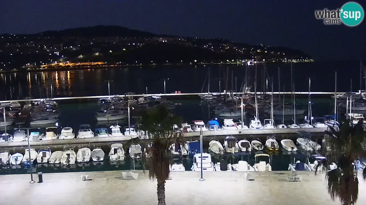 Camera en vivo Koper – puerto deportivo y paseo marítimo desde el Hotel Grand Koper