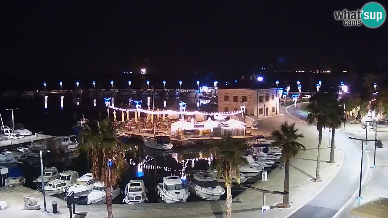 Webcam Koper – Panorama of the marina and promenade from the Grand Hotel Koper
