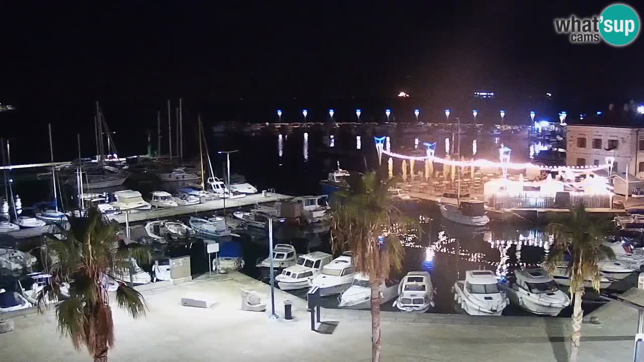 Webcam Koper – Panorama of the marina and promenade from the Grand Hotel Koper