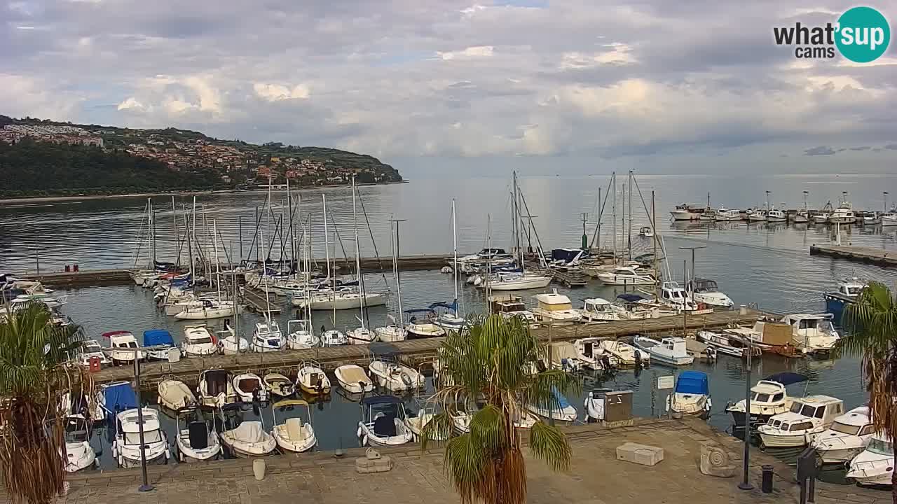 Webcam Koper – Panorama de la marina et de la promenade depuis le Grand Hotel Koper