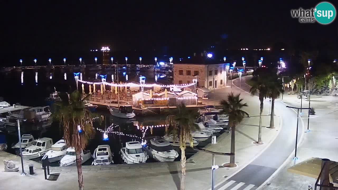 Webcam Koper – Panorama of the marina and promenade from the Grand Hotel Koper