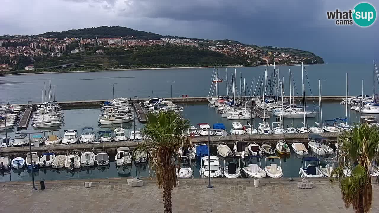 Webcam Koper – Panorama de la marina et de la promenade depuis le Grand Hotel Koper